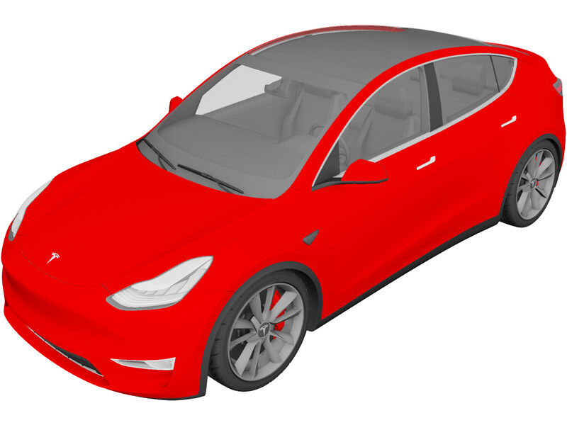 Tesla Model Y (2021) 3D Model