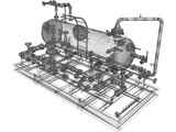 Test Separotor Skid 3D Model