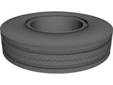 Tire Truck 10.00 R20 3D Model preview