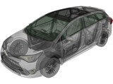 Toyota Avensis Wagon (2017) 3D Model