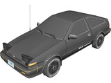 Toyota Corolla GT-S AE86 (1983) 3D Model preview