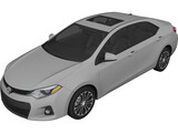 Toyota Corolla S (2014) 3D Model preview