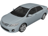 Toyota Corolla Sedan (2010) 3D Model preview