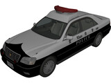 Toyota Crown Police 3D Model preview