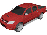 Toyota Hilux Crew Cab 3D Model preview