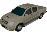 Toyota Hilux Extended Cab 3D Model preview
