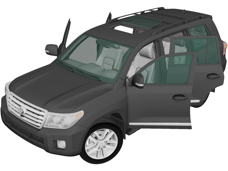 Toyota Land Cruiser [J200] with Interior (2012) 3D Model
