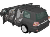 Toyota Land Cruiser [J200] with Interior (2012) 3D Model