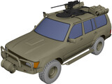 Toyota LC100 Security Escort Vehicle 3D Model preview