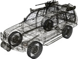 Toyota LC100 Security Escort Vehicle 3D Model