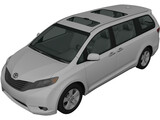 Toyota Sienna (2012) 3D Model preview