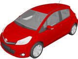 Toyota Yaris 5-door (2012) 3D Model preview