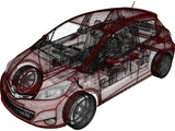 Toyota Yaris 5-door (2012) 3D Model