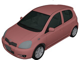 Toyota Yaris 3D Model preview