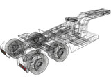 Trailer 3 Axle 3D Model