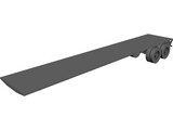 Trailer Flatbed 3D Model preview