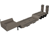 Trailer Heavy Equipment 3D Model preview