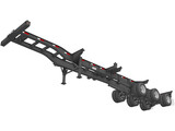 Trailer Semi Pratt GN2040EZ Container Chassis 40ft (2018) 3D Model