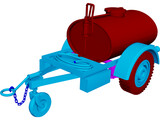 Trailer Water Tank 250 Gal 3D Model preview