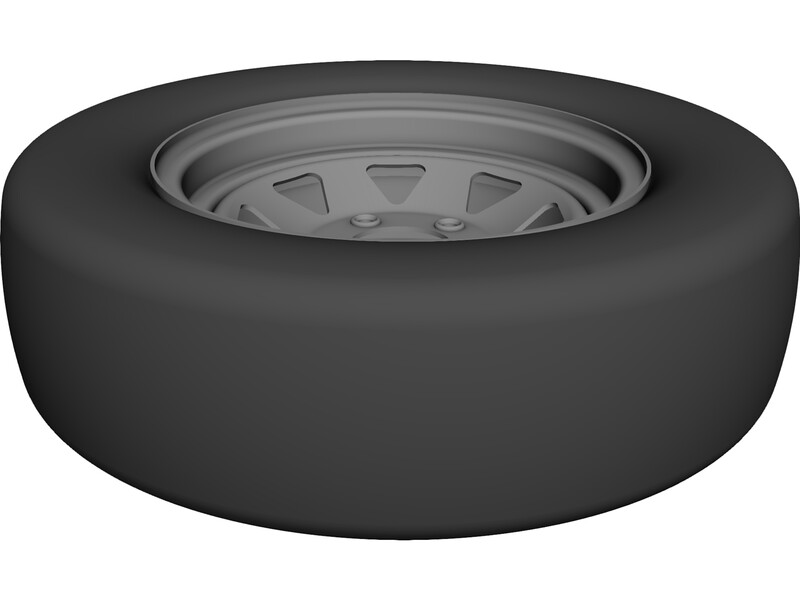 Trailer Wheel 14 Inch 3D Model