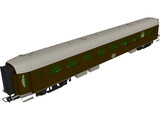 Train Coach 2nd Class 3D Model preview
