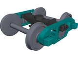 Train LHB ICF Bogie 3D Model preview