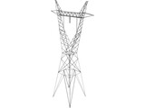 Transmission Tower 735kV 3D Model preview