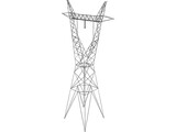 Transmission Tower 735kV 3D Model
