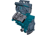 Triumph 675 Engine 3D Model preview