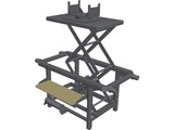 Trolley with Hidraulic Lifter 3D Model preview