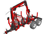 Truck Forest Trailer 3D Model preview