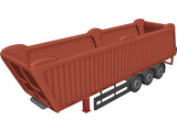 Truck Trailer 3D Model preview