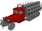 Truck Wood Chenille 3D Model preview