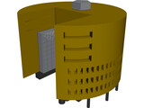 Tube Building 3D Model preview