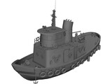 Tug Boat 3D Model preview