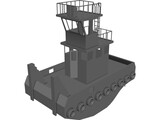 Tug Boat Small Inland 3D Model preview
