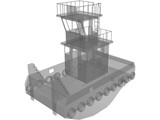 Tug Boat Small Inland 3D Model