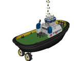 Tug Boat 3D Model preview