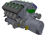 Turbo Diesel Engine 3D Model