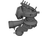 Turbocharger Diesel Engine 3D Model preview
