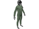 Turkish Fighter Plane Pilot 3D Model