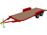TV-108 Single-Car Hauler Trailer 3D Model preview