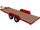 TV-108 Single-Car Hauler Trailer 3D Model
