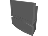 TV Rear Projection Screen 3D Model preview