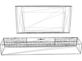 TV Wall 3D Model