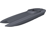 Twin Hull Boat 3D Model preview