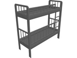 Two-Level Children Bed 3D Model preview