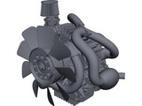 Two-Stroke Engine 3D Model preview