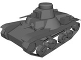 Type 95 Ha-Go Light Tank 3D Model preview