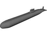 Typhoon Class (Type 941) Submarine 3D Model preview